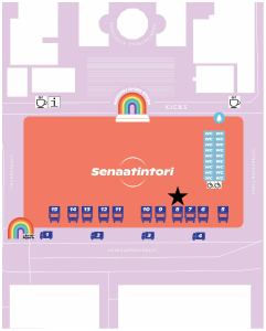 Map of Senaatintori with the trucks.